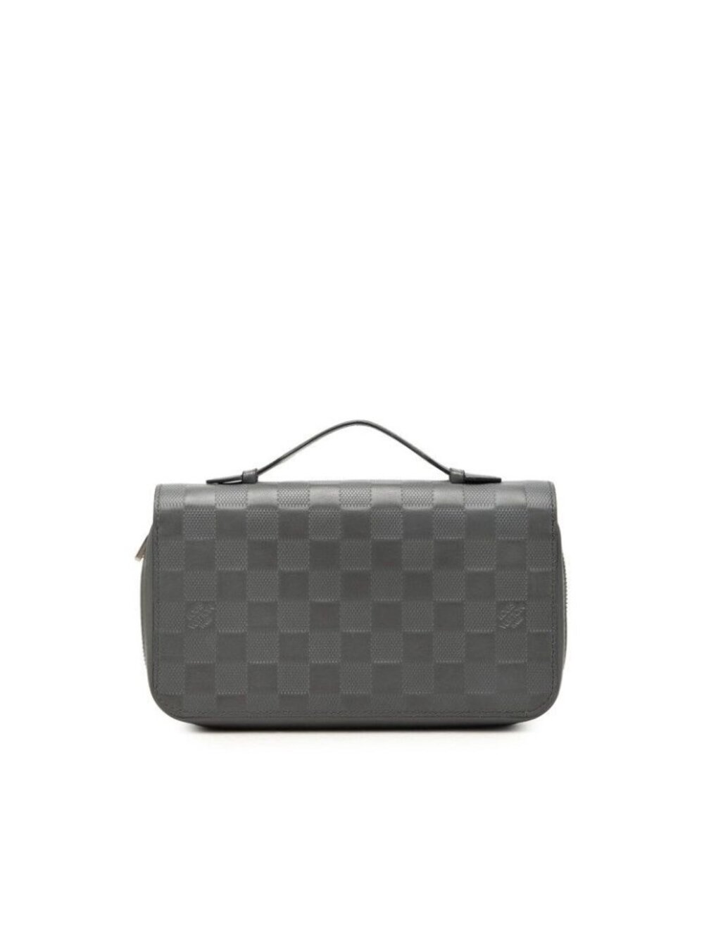 Louis Vuitton Damier Infini Zippy XL Zip Around Wallet Second Luna Gray Leather